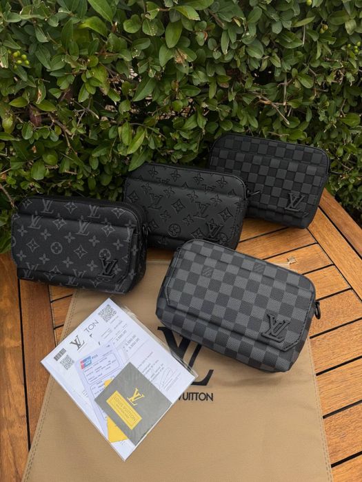 Сумка Louis Vuitton мужская кожная сумка через плечо LV / Луи Витон Лв
