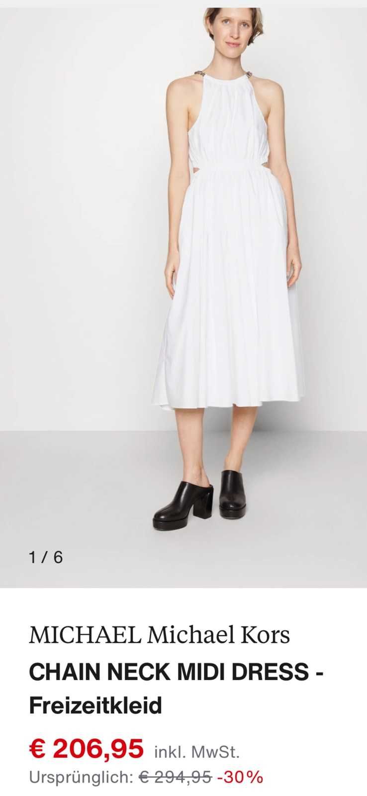 Сарафан Мichael Kors CHAIN NECK MIDI DRESS