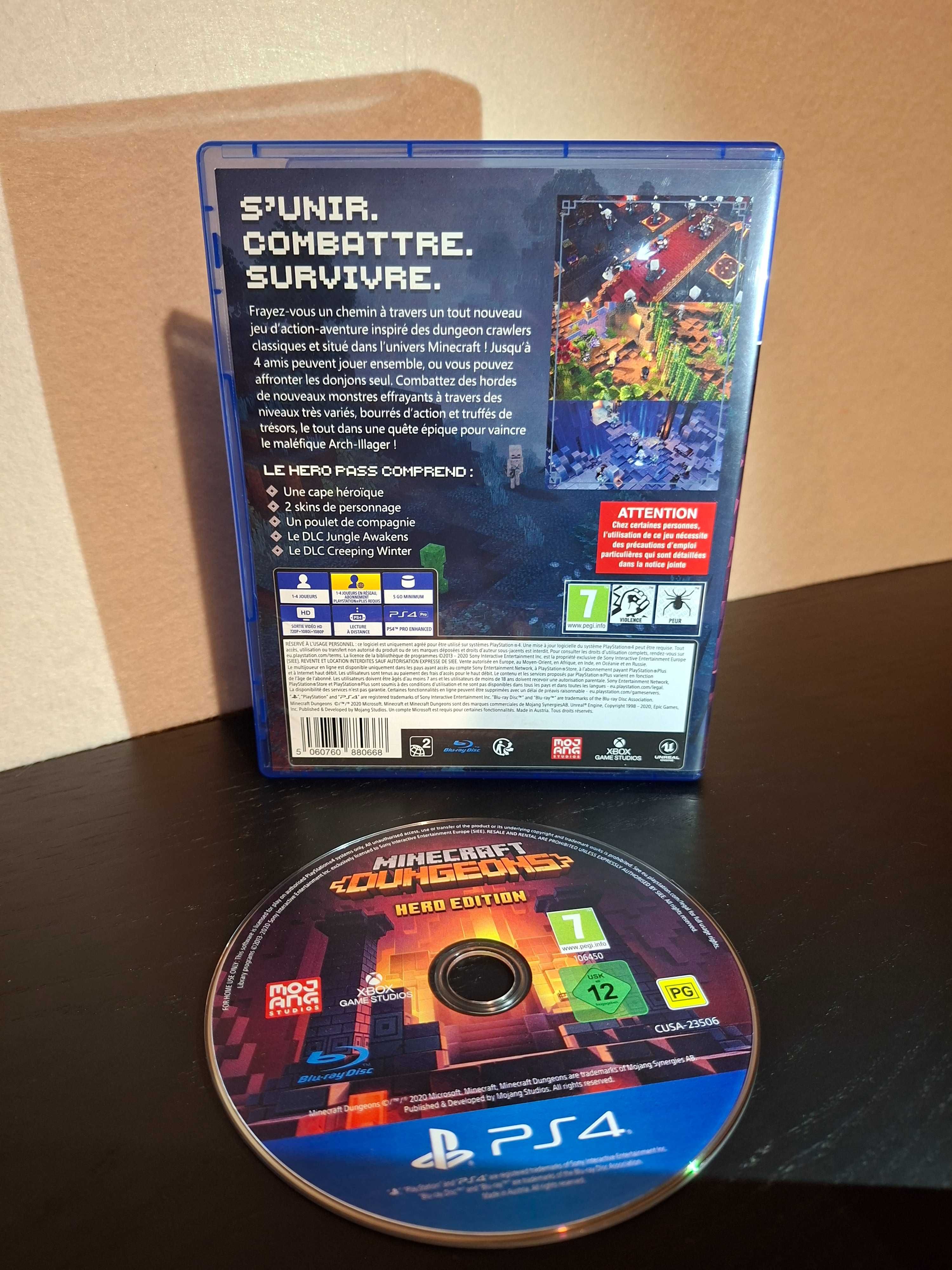 Minecraft Dungeons: Hero Edition Playstation 4 c/ caixa Ótimo estado