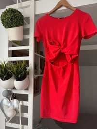 Krótka czerwona sukienka zara S