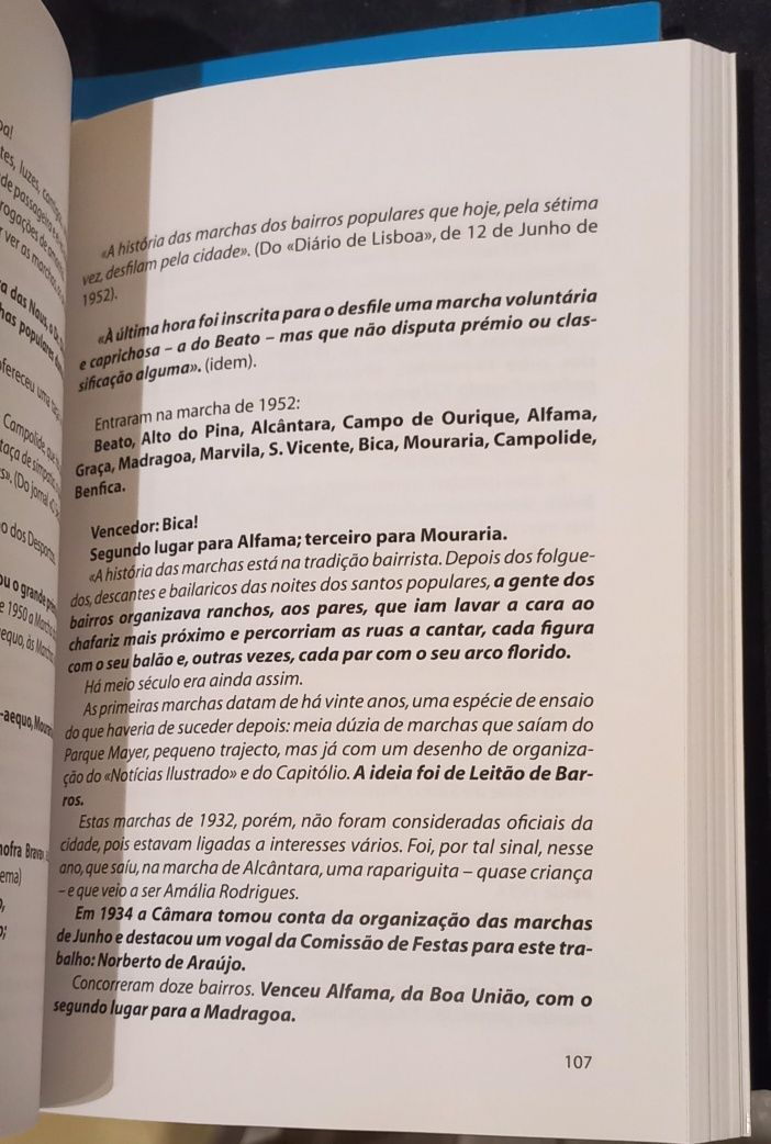 Livro sobre Lisboa, Seus Bairros, Arraiais e Marchas. PORTES GRÁTIS.