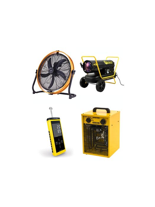 Nagrzewnica olejowa elektryczna wentylator miernik osuszacz