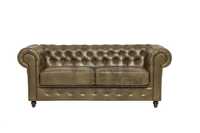 Sofa Chesterfield 2 osobowa, skóra naturalna !!!