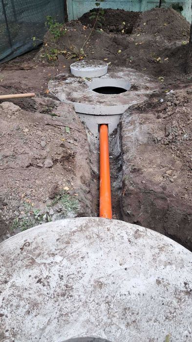 Септик під ключ. Бетонні кільця. Кришки. Земляні роботи