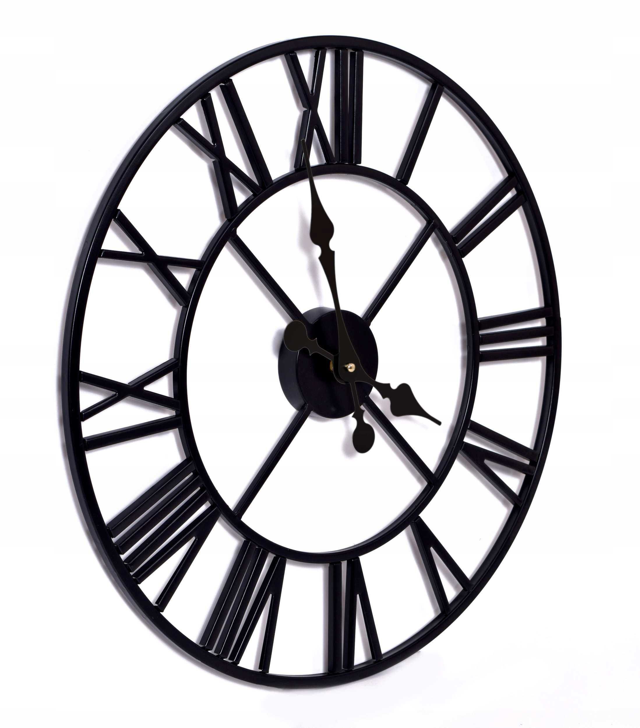 Nowy zegar vintage duży metalowy zegar ścienny 50 cm