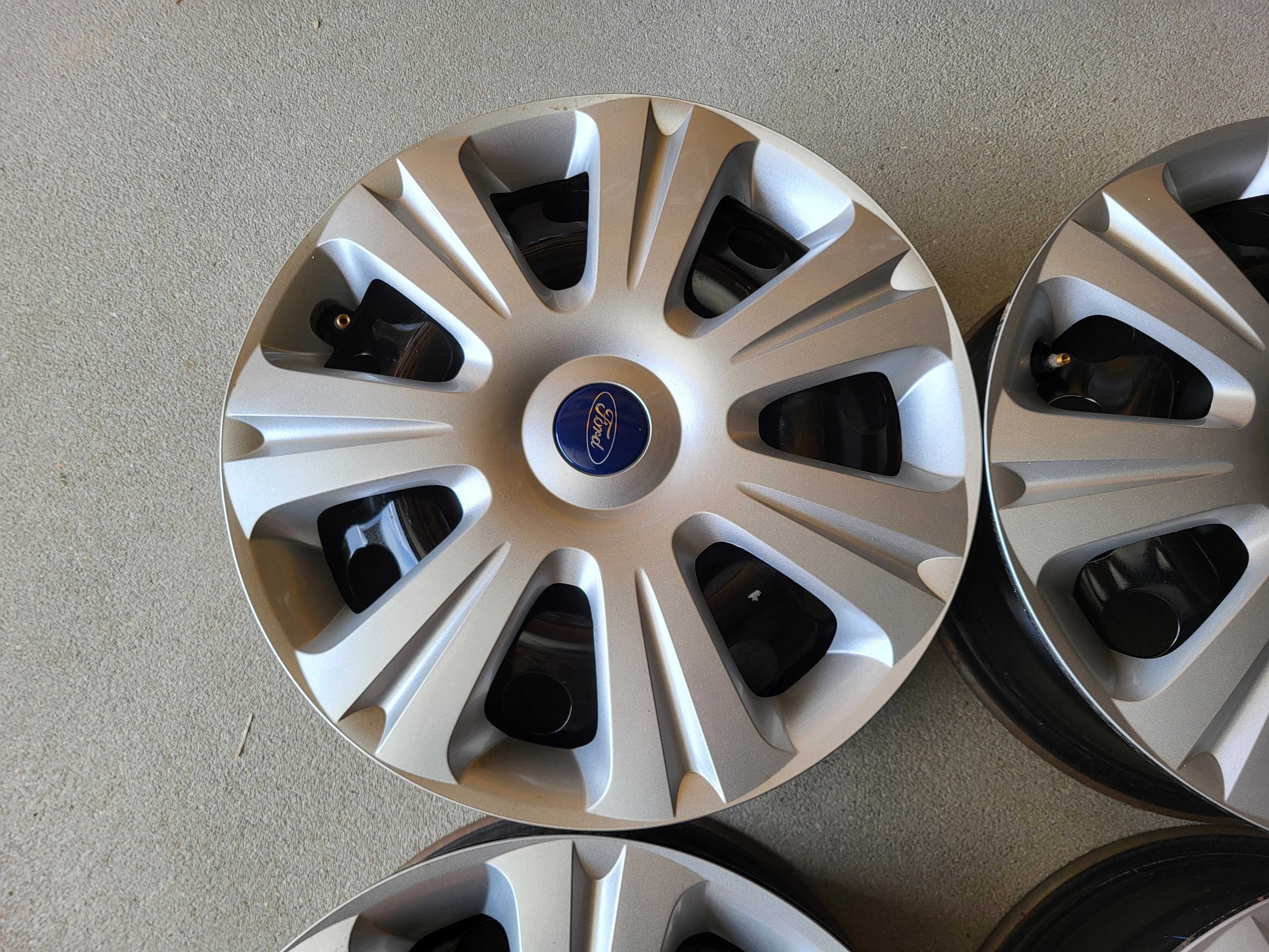 [845] Felgi stalowe FORD 16 cali 5x108 Transit Focus +Czujniki+Kołpaki