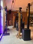 Towery drewniane 1,8m. Komplet para. Dj głowy led wieża