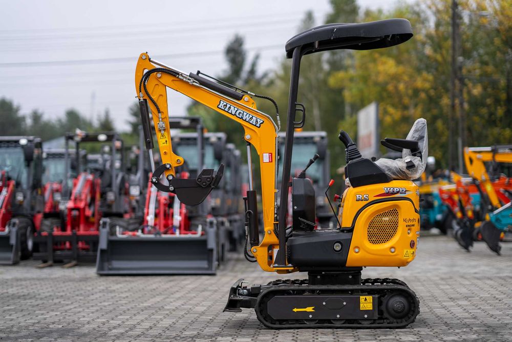Minikoparka KINGWAY VIP 12 silnik KUBOTA 1200 kg