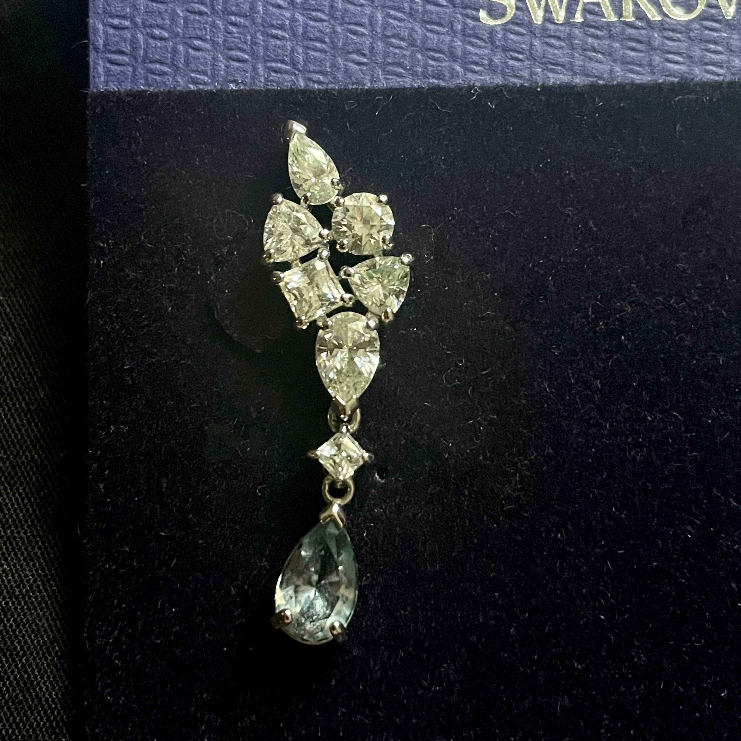 Swarovski сережки з блакитним кристалом