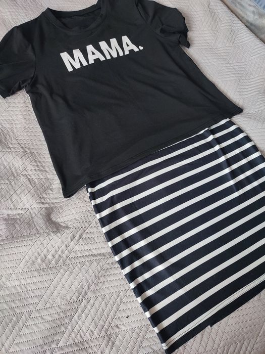 Komplet ciążowy czarny mama