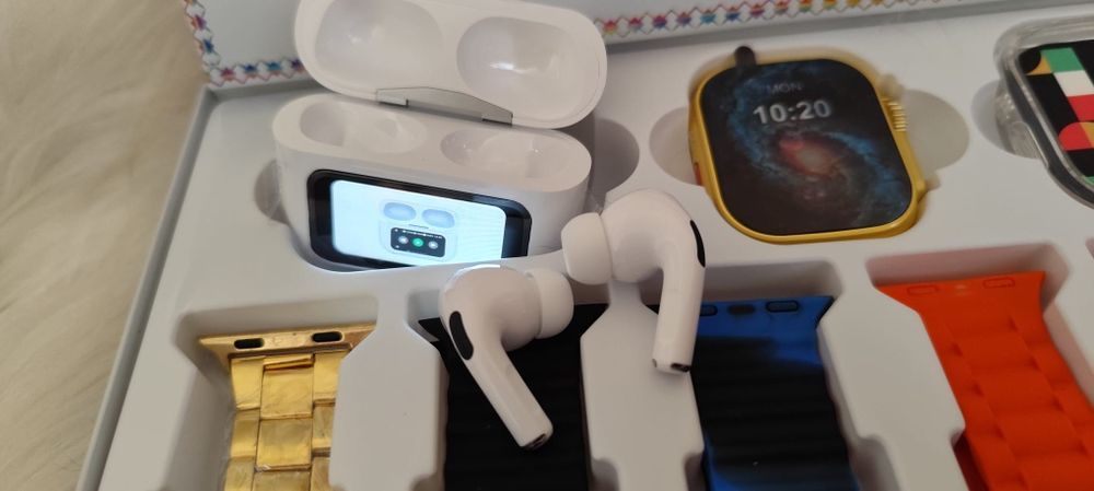 Comjunto smartwatch auriculares