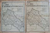 Mapa Generalnego Gubernatorstwa 2 sztuki
