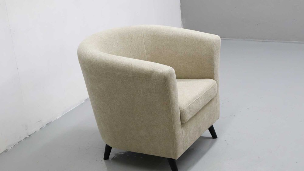 TEI WYGODNY FOTEL OKAZJA tkanina kolor cappuccino salon poczekalnia