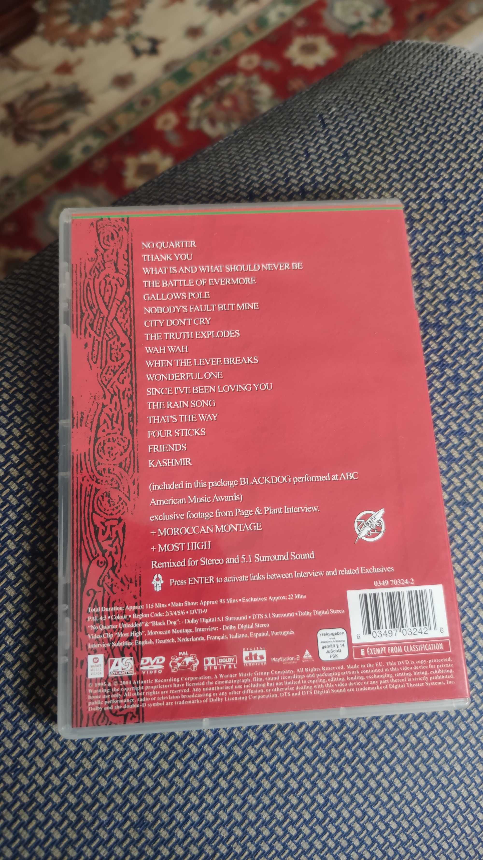 DVD No Quarter: Jimmy Page & Robert Plant Unledded