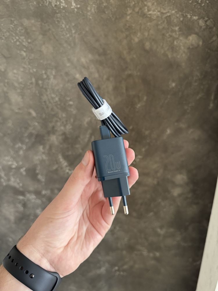 Комплект зарядний пристрій Baseus Super Silicone PD Charger 20W