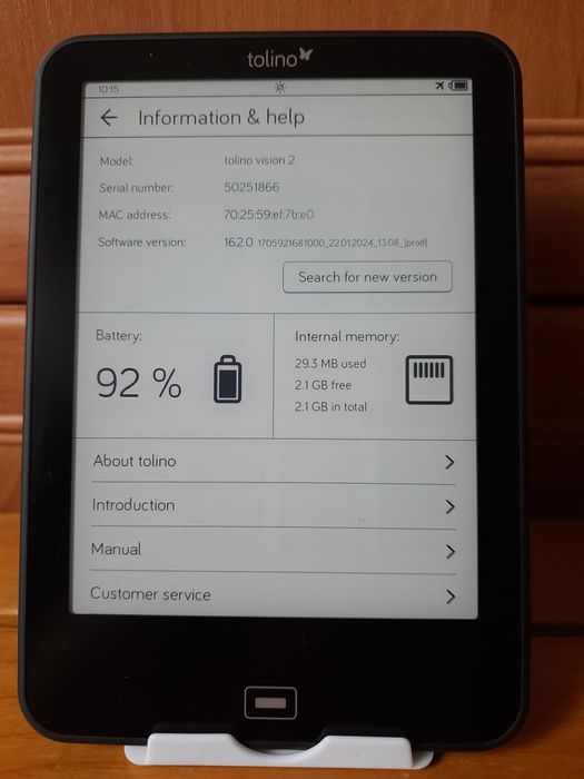 електронна книга Tolino Vision 2
