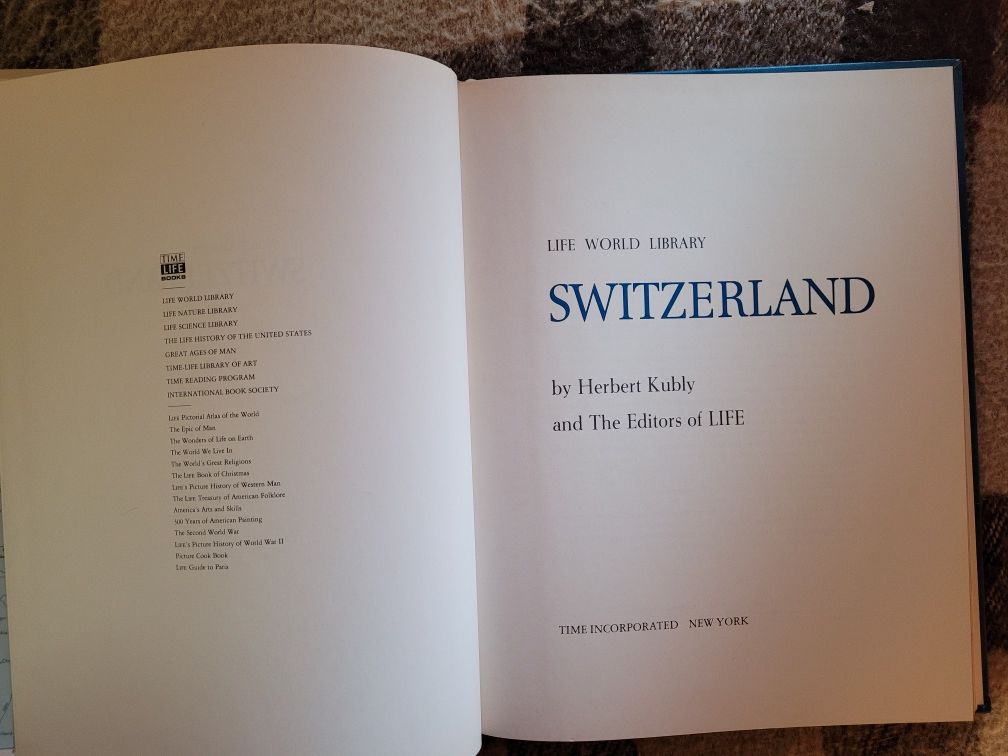 Switzerland z serii Life World Library 1964 / Szwajcaria