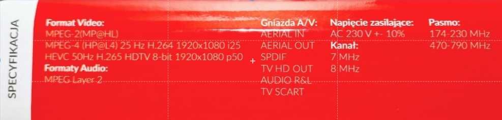 Dekoder do odbioru TV naziemnej DVB-T2 i DVB-T, Skymaster, Gwarancja