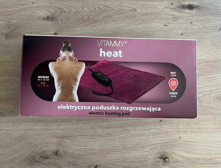Elektryczna poduszka rozgrzewająca Vitammy heat różowa - nowa, w folii