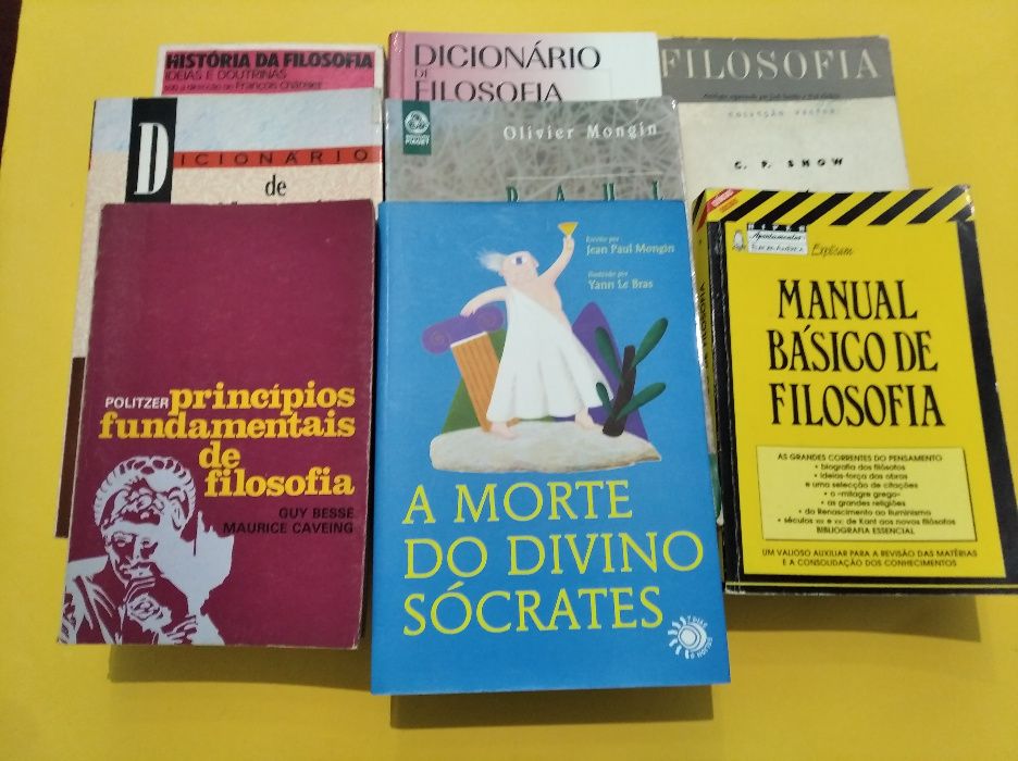 Diversos livros de Filosofia: A Morte do Divino Sócrates e outros