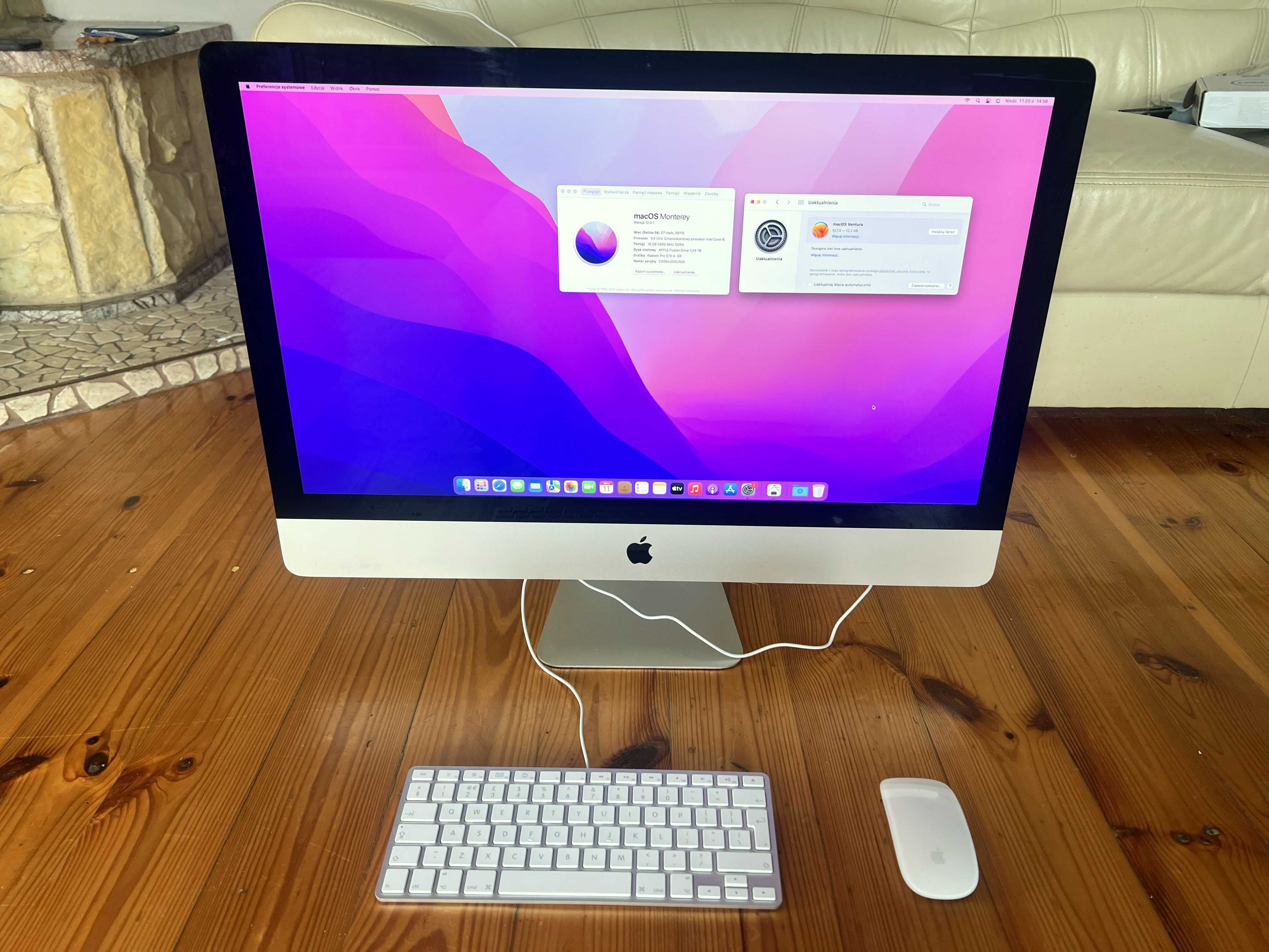 Mac 27" RETINA 5K 16GB Ram DDR4 Radeon Pro 570 4GB Fusion Drive 2017