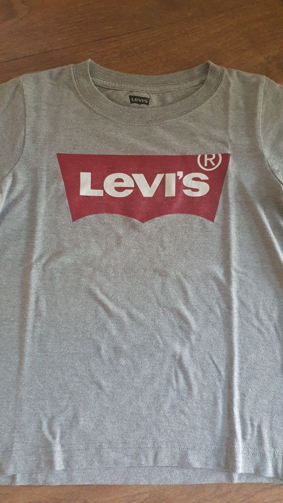 Levis T-shirt koszulka szara z logo 8l 128cm