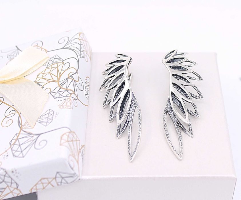 Srebrne kolczyki p.925/10,52g - Skrzydła