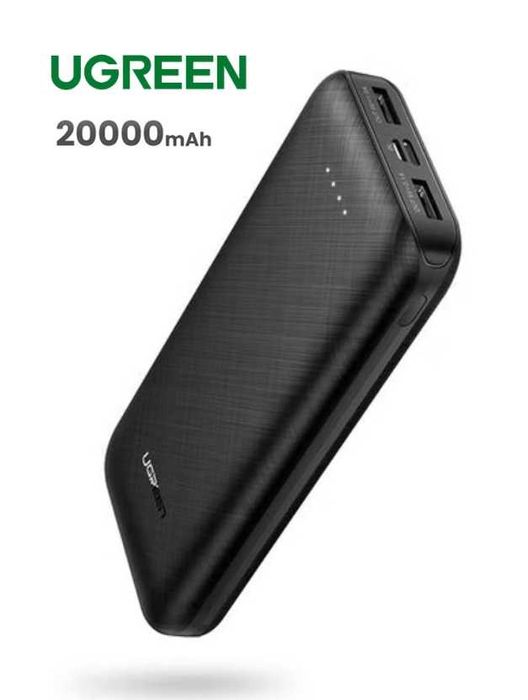 Повербанк Ugreen 20000 mAh black Dual USB-A (10,5W) | Power Bank