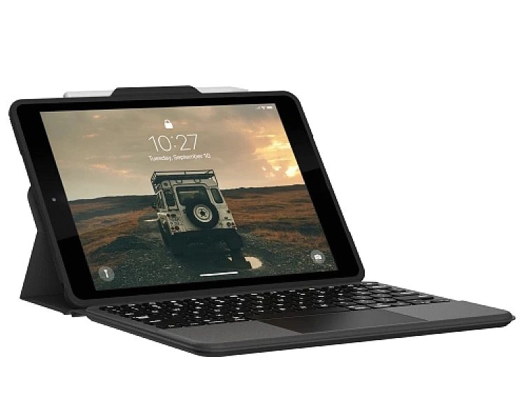 Etui UAG Bluetooth Keyboard z uchwytem na Apple Pencil oraz touchpad n