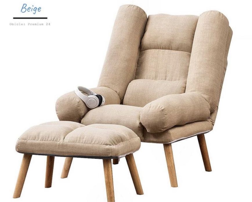 Розкладне відпочинкове крісло Uszak DIOR з підставкою для ніг Крісло