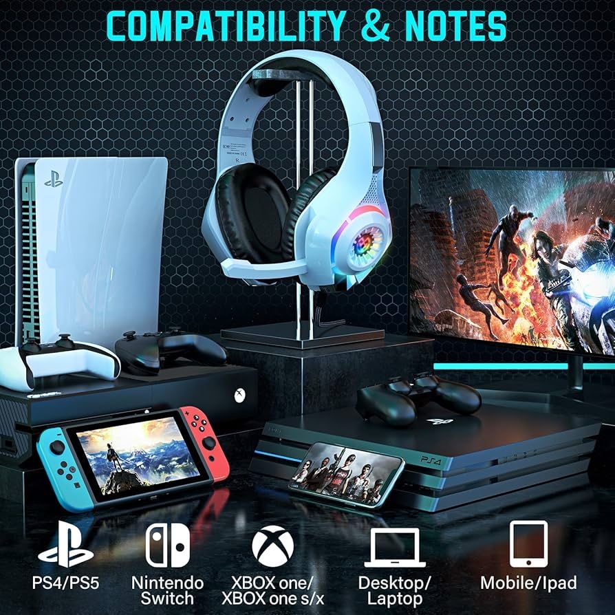 Słuchawki Gamingowe PS4 PS5 XBOX Switch PC