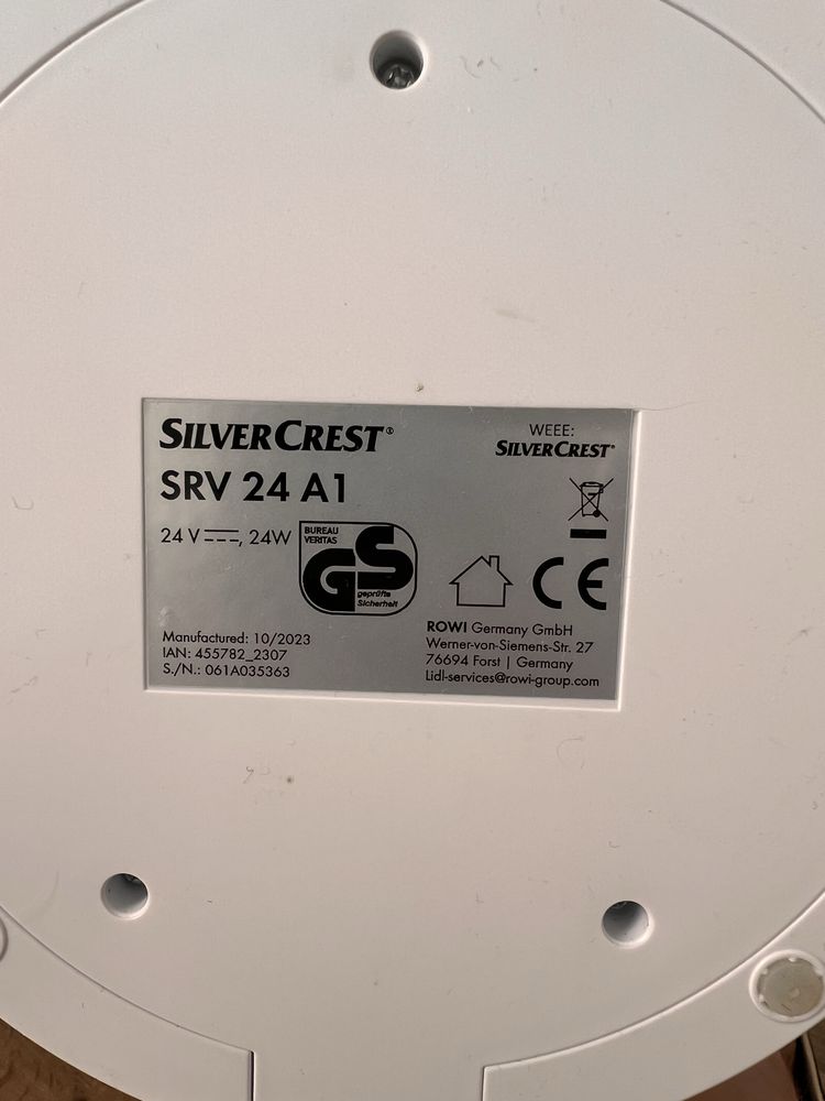 Wentylator bezłopatkowy Silvercrest SRV24A1 lidl