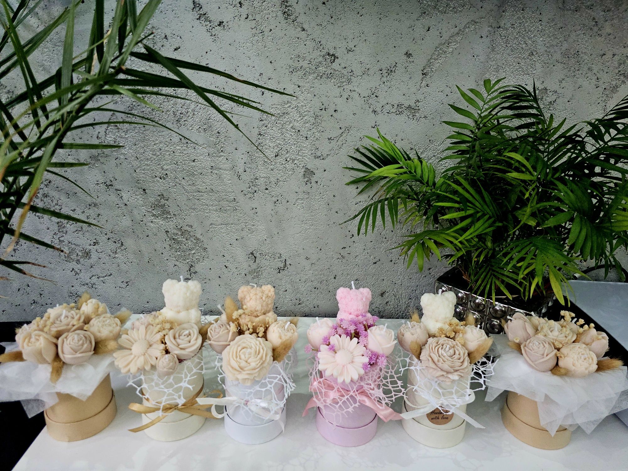 Flowerbox ze świec sojowych. Podziękowanie prezent na dzień babci