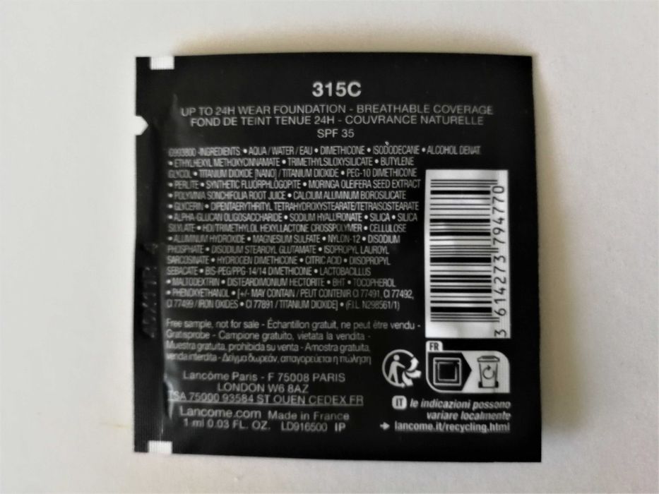 LANCOME Teint Idole podkład 315C / 20 ml + gratis