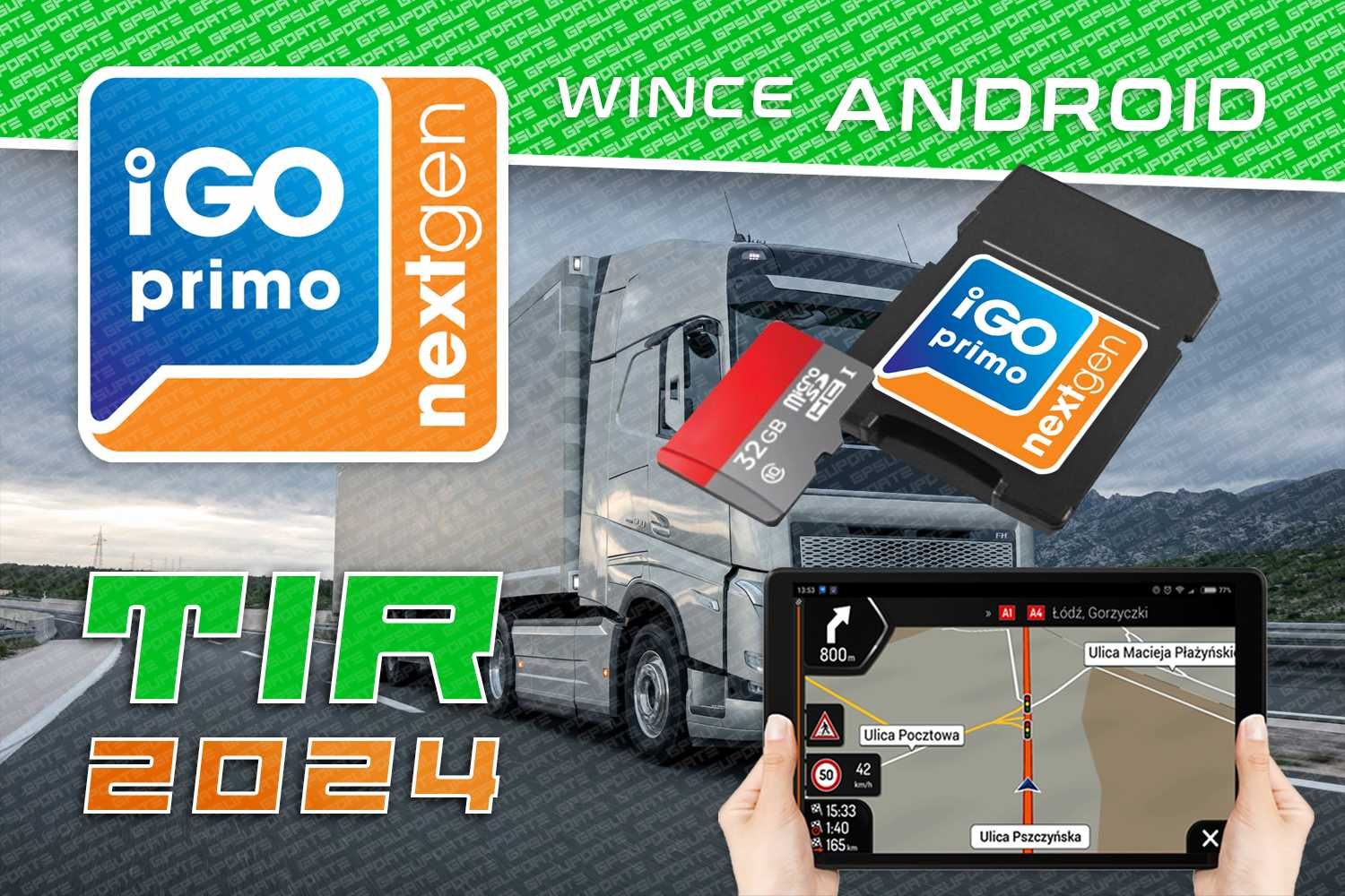 ANDROID 14 - Karta nawigacja iGO PRIMO Nextgen Truck TIR ciężarówka