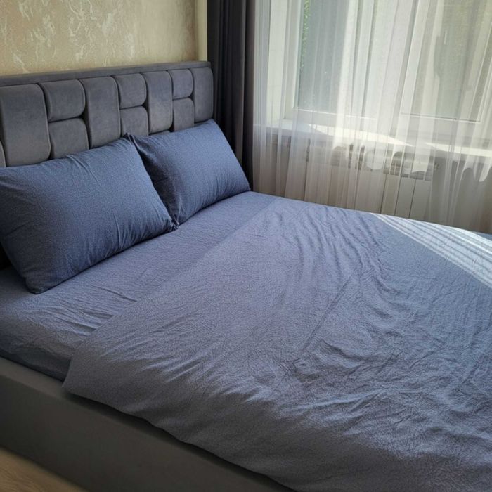 Постільна білизна Варена бавовна. Колір Синій Джинс. Всі розміри