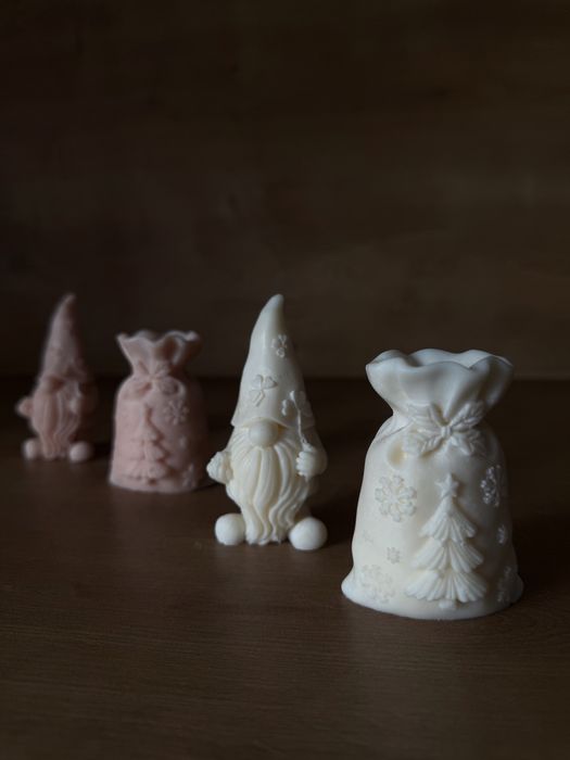 Świateczne świeczki sojowe ozdobne