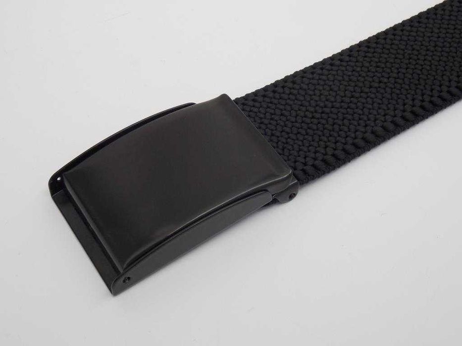 Тканевый черный ремень резинка (Польша) / текстильний пояс чоловічий