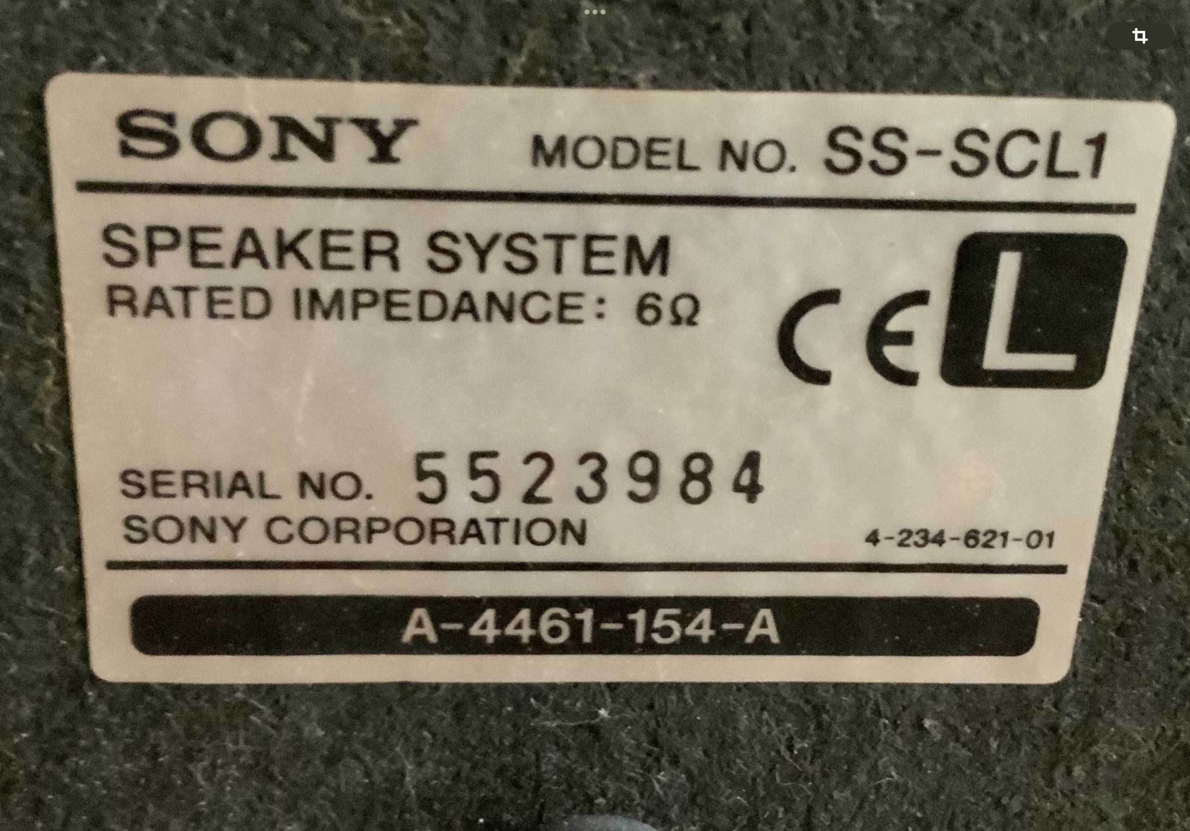 Par de Colunas Sony SS-SCL1