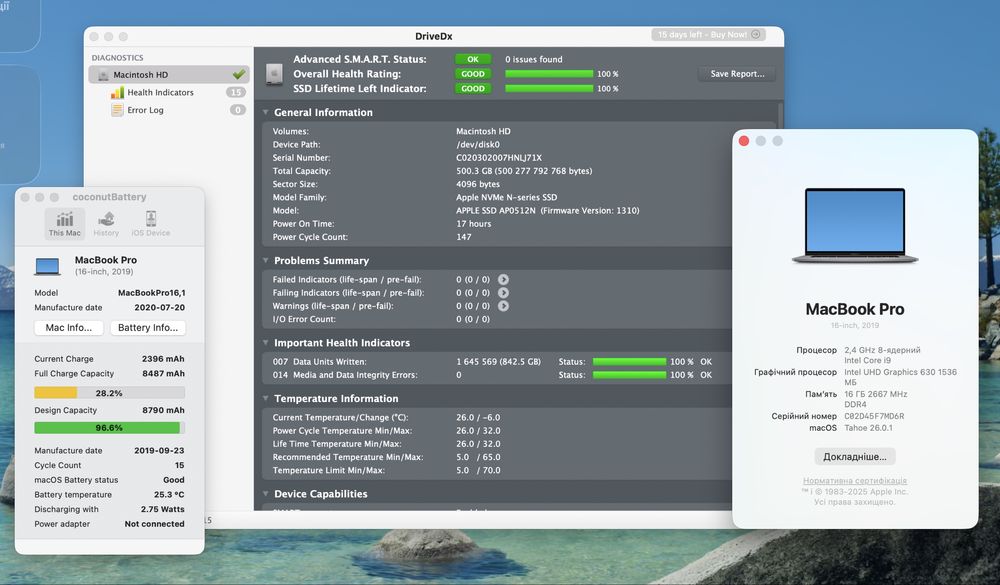 Новий ! MacBook Pro 16 2020 і9 2.4 | 16gb Ram | SSD 512gb A2141