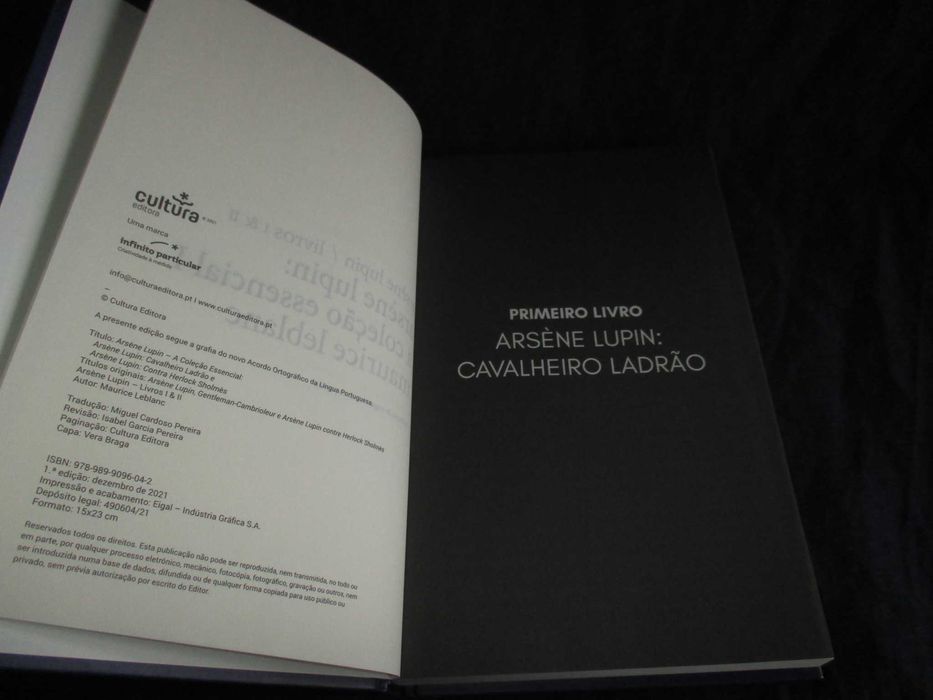 Livros Colecção Essencial Lupin Vol. I e II Maurice Leblanc