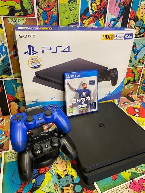 Sony Ps4 slim 1tb +Fifa 23 PL+2xPad+ Gw12m Ufogames Szczecin