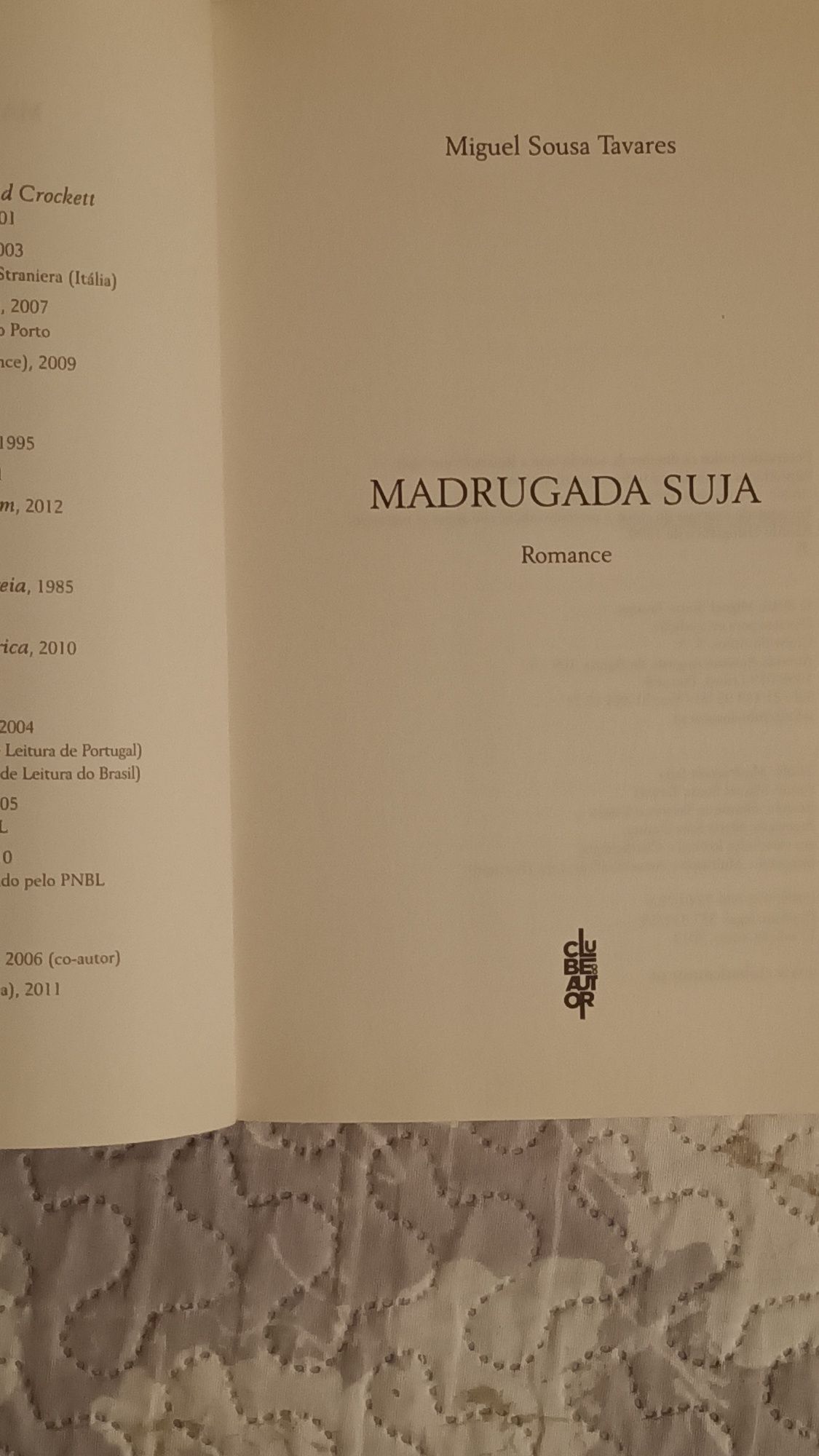 Livro Madrugada Suja