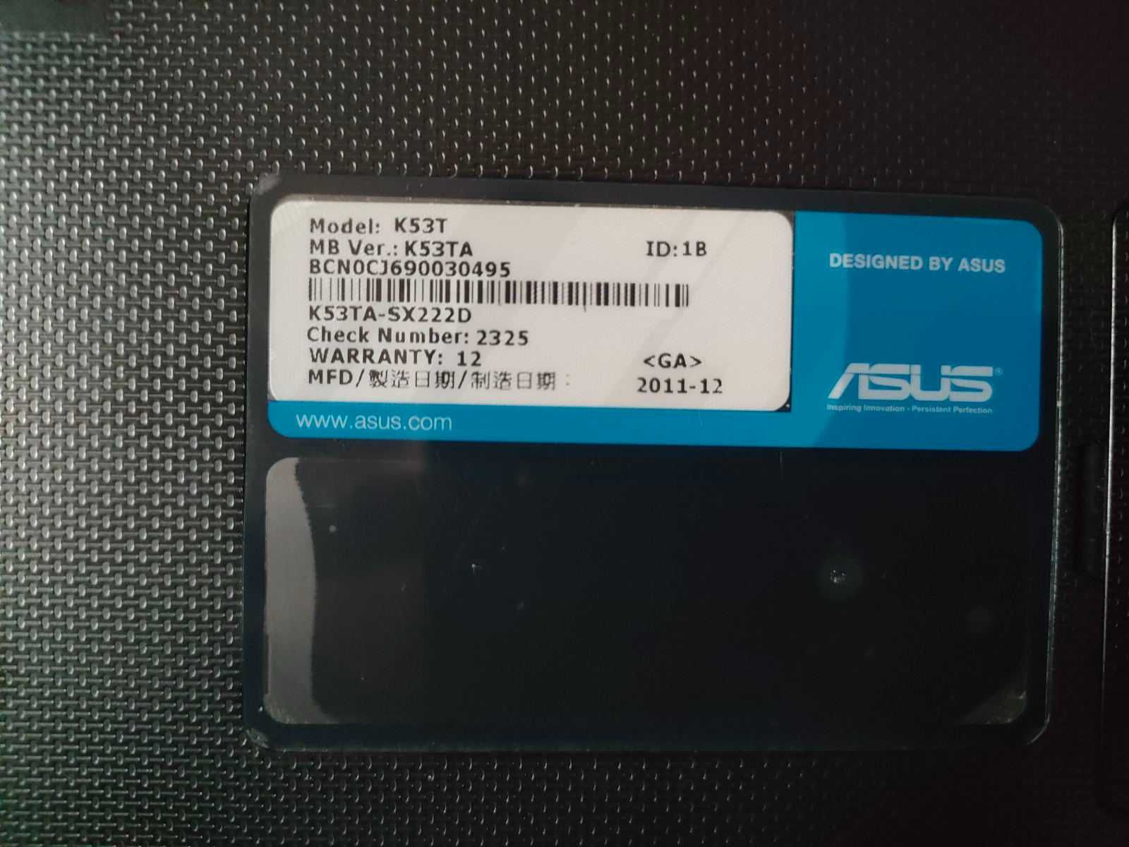 Asus k53Т  AMD A6/ram 8/HDD 320/