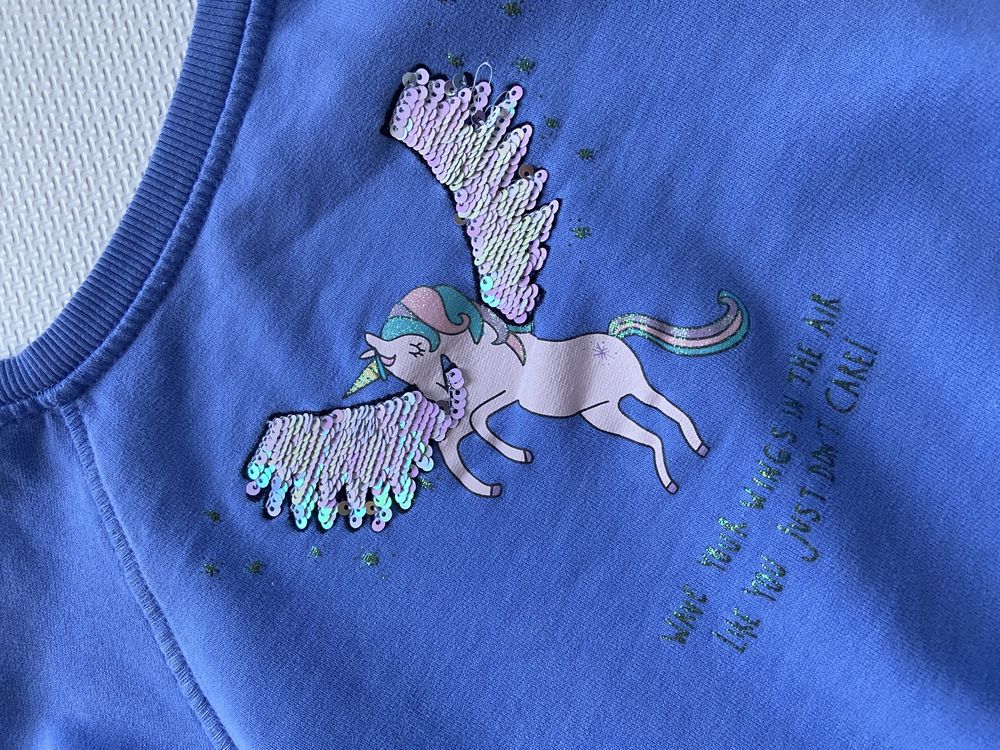 Bluza bez kaptura Next 104 unicorn jednorożec bluzka