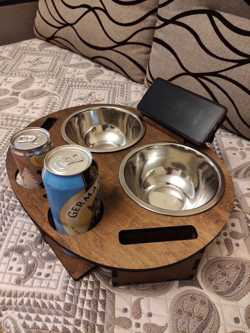 Новий столик піднос для пива з закусками органайзер