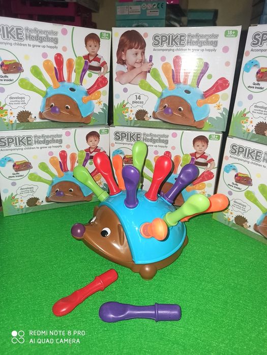 Сортер їжачок Spike їжак ёжик цифри голочки