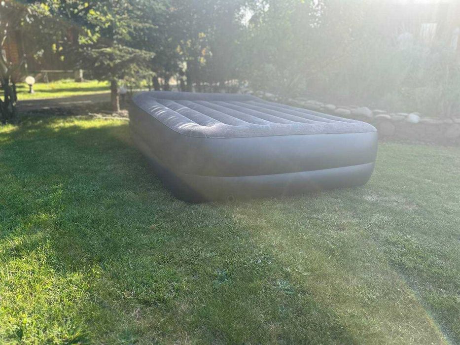 ℹ️ Надувная двухспальная кровать + насос. Матрас Ліжко Ламзак чорний