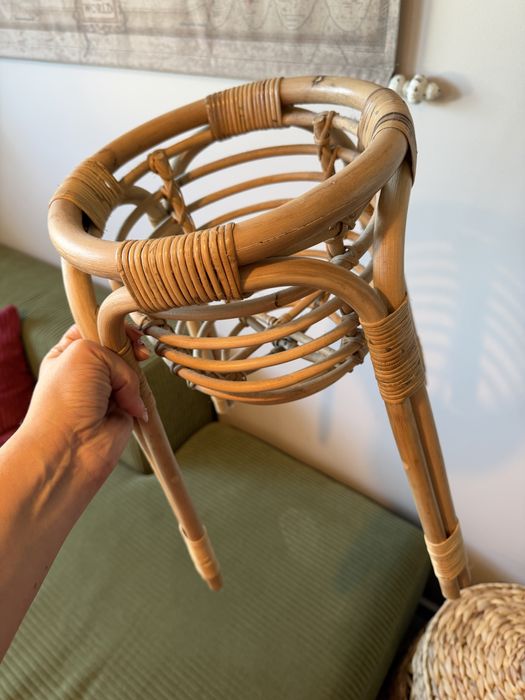 IKEA BUSKBO Stojak na doniczkę kwietnik boho rattan