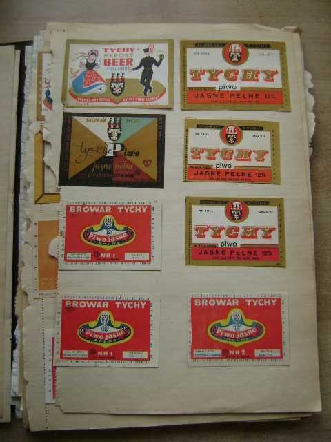 Starocie z PRL Etykiety piwne do wyboru Zestaw 62 sztuki z Tych z PRL